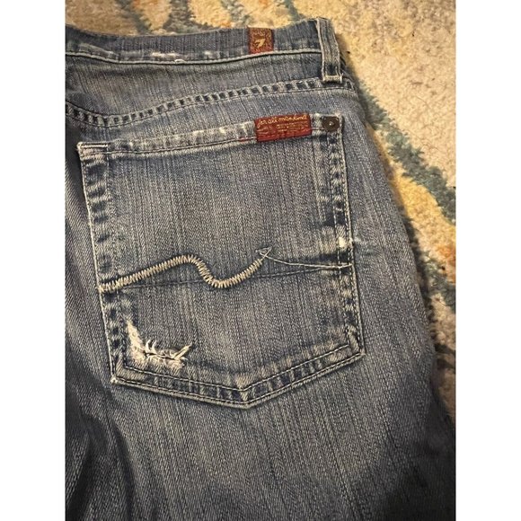 Seven 28 Josefina Embellished Skinny Boyfriend Jeans Distressed Button Front - Picture 10 of 12